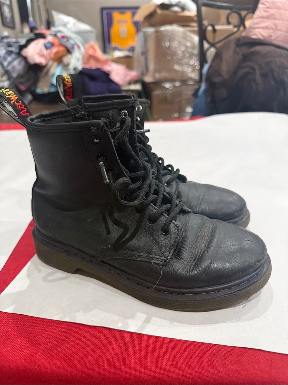 Dr. Martens Kids Black Lace-Up Ankle Boots